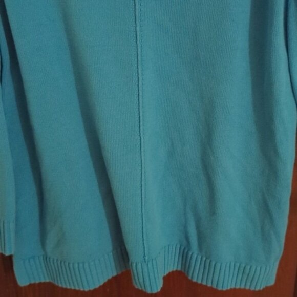 Talbots Plus Petites Blue Cotton Sweater Size 2X Petite - Picture 3 of 6